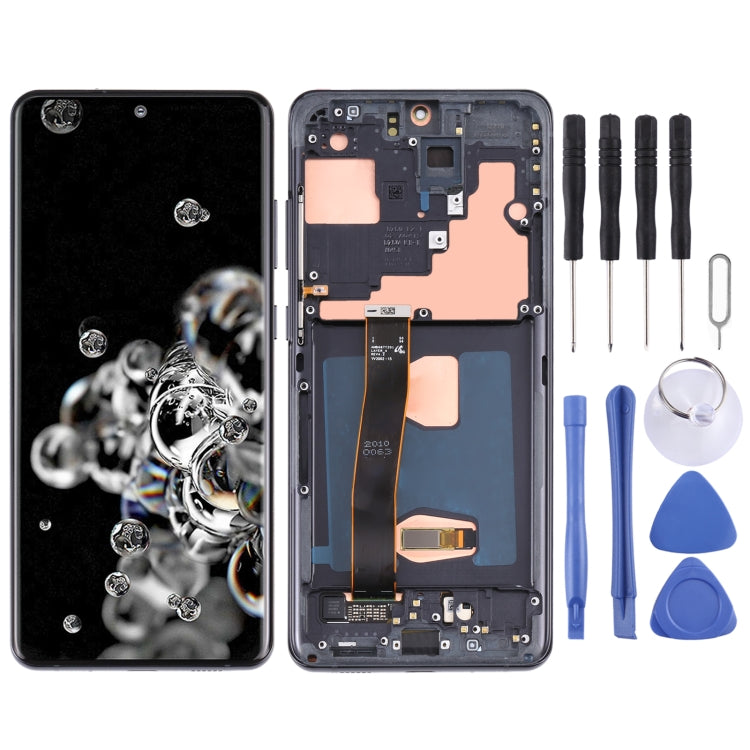 Original Super AMOLED LCD Screen for Samsung Galaxy S20 Ultra 4G/S20 Ultra 5G Digitizer Full Assembly with Frame (Black) - free shipping - PMC TechLife - Order now!