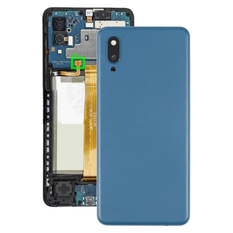For Samsung Galaxy A02 Battery Back Cover with Camera Lens Cover (Blue) - free shipping - PMc TechLife - Order now!