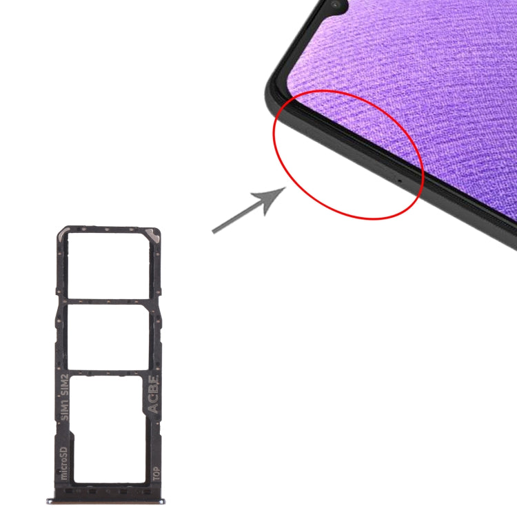 For Samsung Galaxy A32 SM-A325 SIM Card Tray + SIM Card Tray + Micro SD Card Tray (Black) - free shipping - PMc TechLife - Order now!