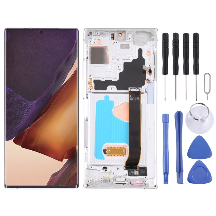 Original Super AMOLED LCD Screen for Samsung Galaxy Note20 Ultra SM-N986 5G Version Digitizer Full Assembly With Frame (Silver) - free shipping - PMC TechLife - Order now!