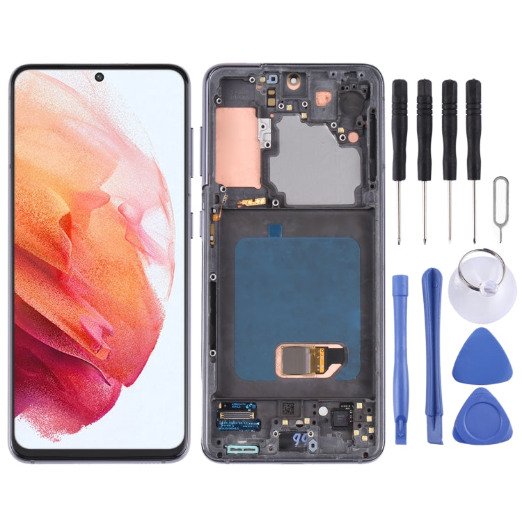 Original Super AMOLED LCD Screen For Samsung Galaxy S21 4G/S21 5G SM-G990 SM-G991 Digitizer Full Assembly with Frame (Black) - free shipping - PMc TechLife - Order now!