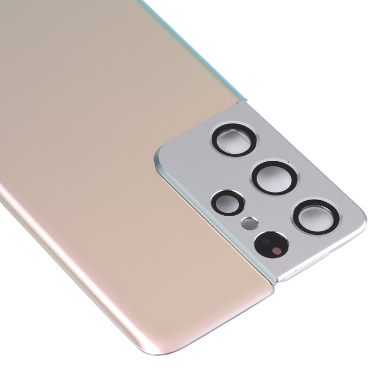 For Samsung Galaxy S21 Ultra 5G Battery Back Cover with Camera Lens Cover (Gold) - free shipping - PMc TechLife - Order now!