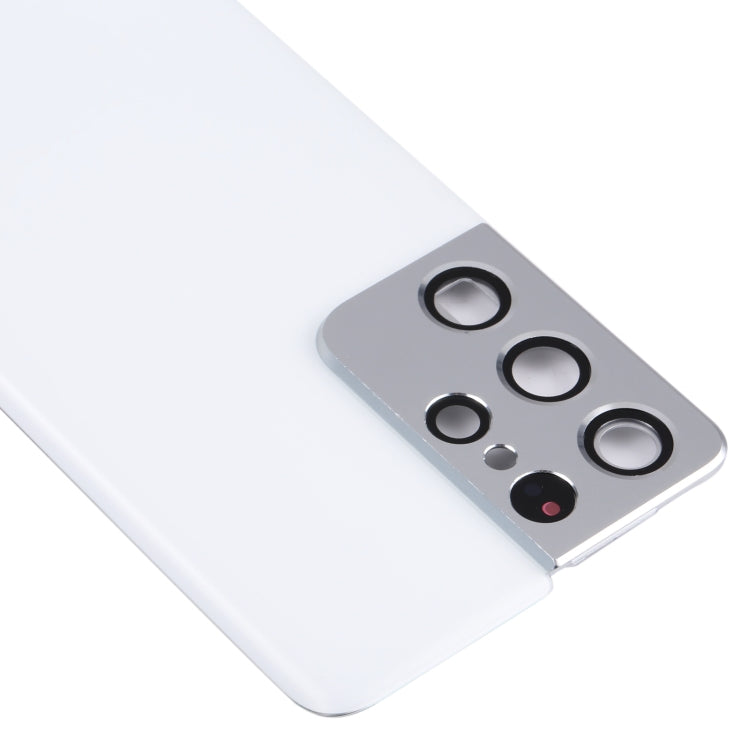 For Samsung Galaxy S21 Ultra 5G Battery Back Cover with Camera Lens Cover (White) - free shipping - PMc TechLife - Order now!