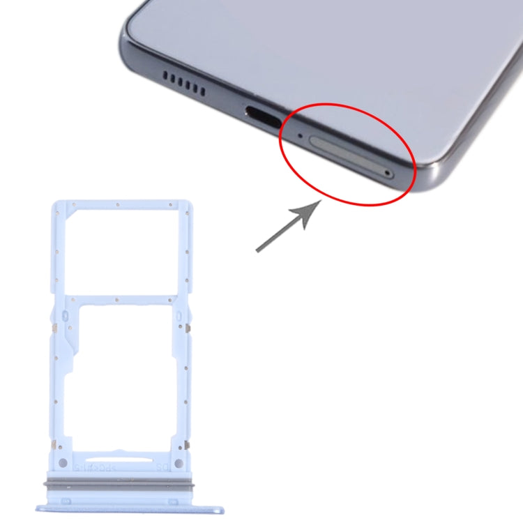 For Samsung Galaxy A33 5G SM-A336B Original SIM Card Tray + SIM Card Tray / Micro SD card tray (Blue) - free shipping - PMc TechLife - Order now!