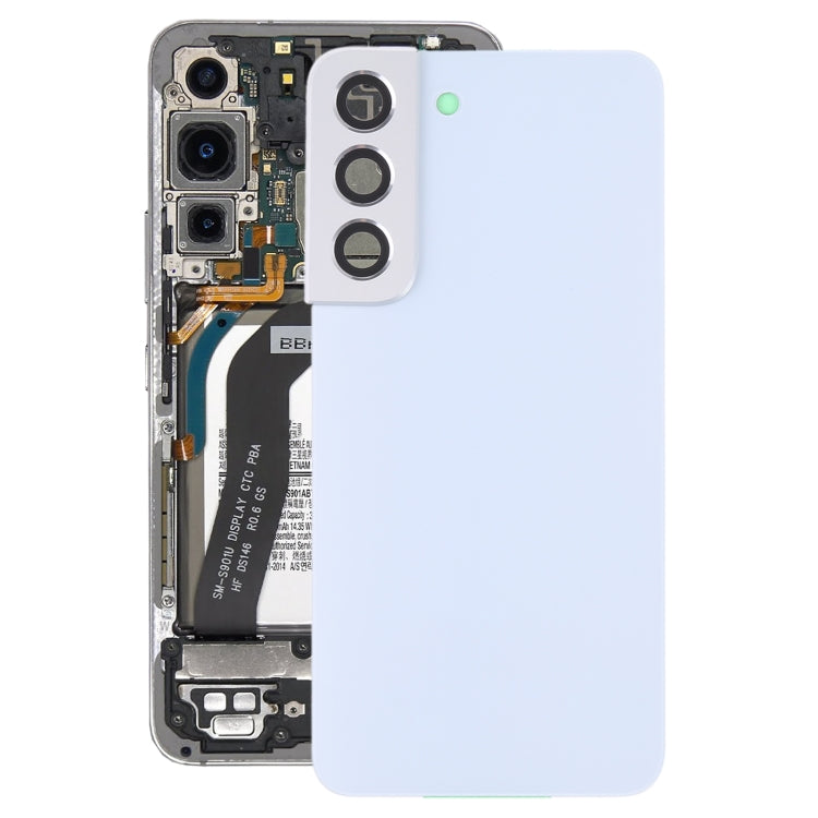 For Samsung Galaxy S22 5G SM-S901B Battery Back Cover with Camera Lens Cover (White) - Back Cover by PMC Jewellery | Online Shopping South Africa | PMC Jewellery | Buy Now Pay Later Mobicred