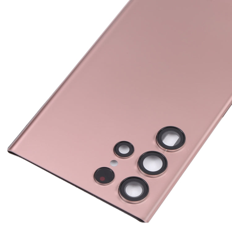 For Samsung Galaxy S22 Ultra 5G SM-S908B Battery Back Cover with Camera Lens Cover (Pink) - free shipping - PMc TechLife - Order now!