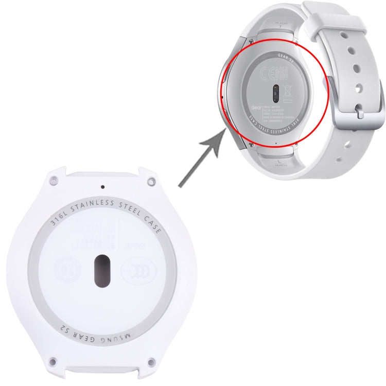 Rear Housing Cover with Glass Lens For Samsung Gear S2 SM-R720 (White) - free shipping - PMc TechLife - Order now!