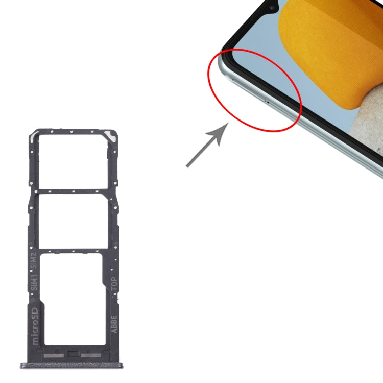For Samsung Galaxy M23 SM-M236B Original SIM Card Tray + SIM Card Tray + Micro SD Card Tray (Black) - free shipping - PMc TechLife - Order now!