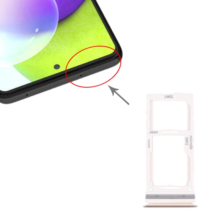 For Samsung Galaxy A72 SM-A725 SIM Card Tray + SIM Card Tray / Micro SD Card Tray (Silver) - free shipping - PMc TechLife - Order now!