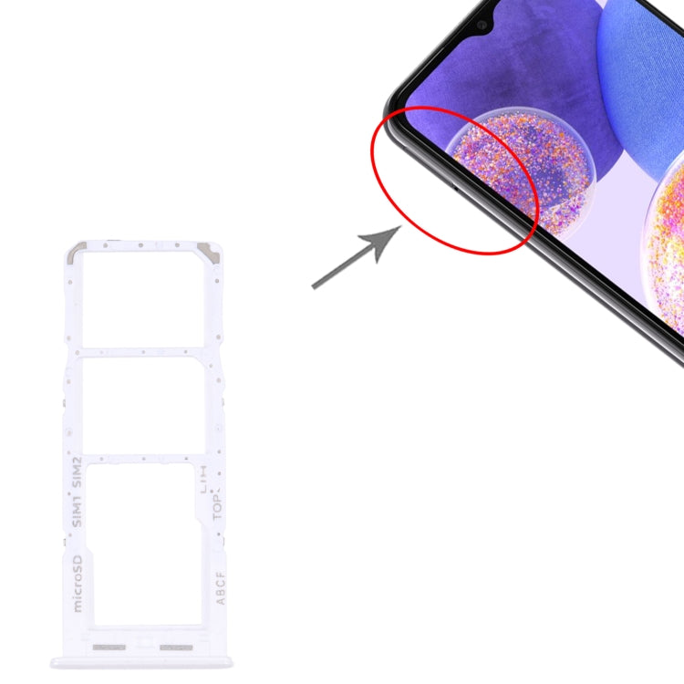 For Samsung Galaxy A23 5G SM-A236B Original SIM Card Tray + SIM Card Tray + Micro SD card tray (White) - free shipping - PMc TechLife - Order now!