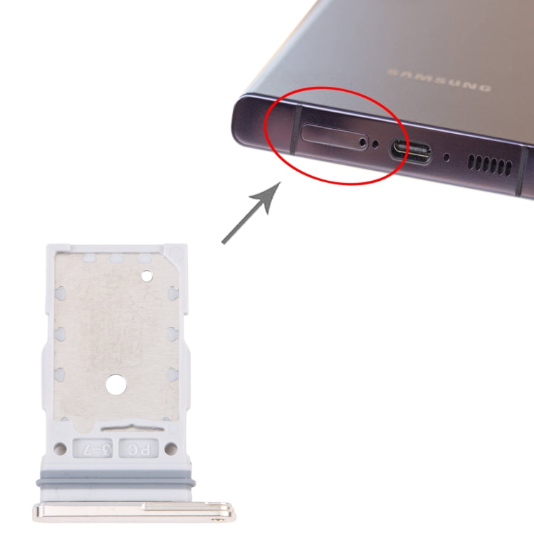 For Samsung Galaxy S23 Ultra SM-S918B Original SIM Card Tray + SIM Card Tray(Gold) - free shipping - PMc TechLife - Order now!