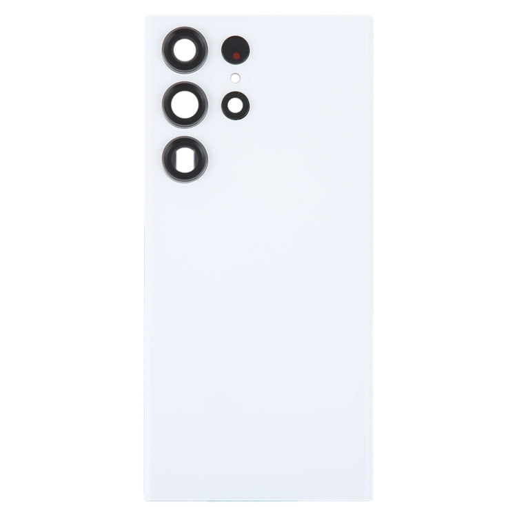 For Samsung Galaxy S23 Ultra SM-S918 Glass Battery Back Cover with Camera Lens Cover(White) - free shipping - PMc TechLife - Order now!