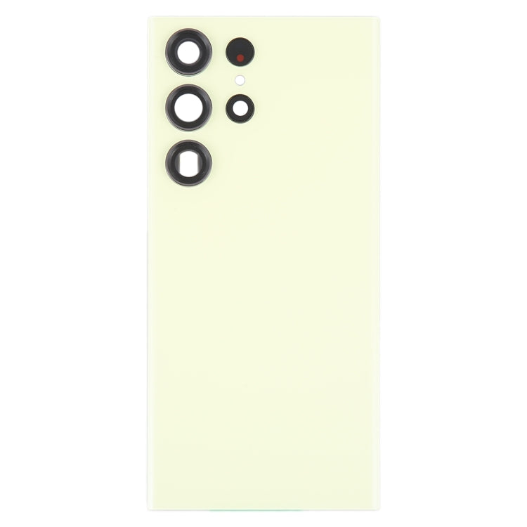For Samsung Galaxy S23 Ultra SM-S918 Glass Battery Back Cover with Camera Lens Cover(Yellow) - free shipping - PMc TechLife - Order now!