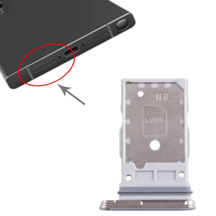 For Samsung Galaxy S24 Ultra 5G SM-S928B Original SIM + SIM Card Tray (White) - free shipping - PMc TechLife - Order now!