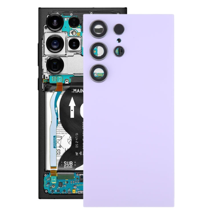 For Samsung Galaxy S24 Ultra SM-S928B OEM Battery Back Cover with Camera Lens Cover(Light Purple) - free shipping - PMc TechLife - Order now!