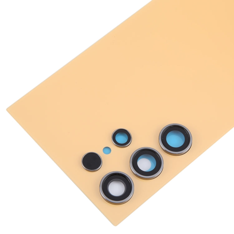 For Samsung Galaxy S24 Ultra SM-S928B OEM Battery Back Cover with Camera Lens Cover(Yellow) - free shipping - PMc TechLife - Order now!