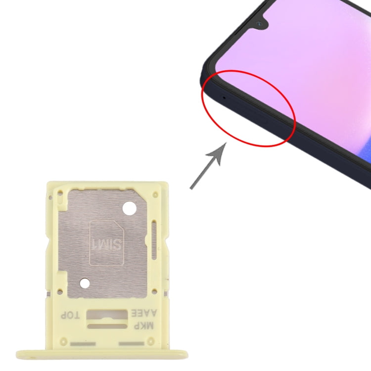 For Samsung Galaxy A15 4G SM-A155F Original SIM Card Tray + SIM / Micro SD Card Tray (Yellow) - free shipping - PMc TechLife - Order now!