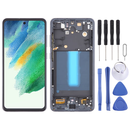 For Samsung Galaxy S21 FE 5G SM-G990B 6.36 inch EU Version OLED LCD Screen Digitizer Full Assembly with Frame (Black) - LCD Screen by PMC Jewellery | Online Shopping South Africa | PMC Jewellery | Buy Now Pay Later Mobicred