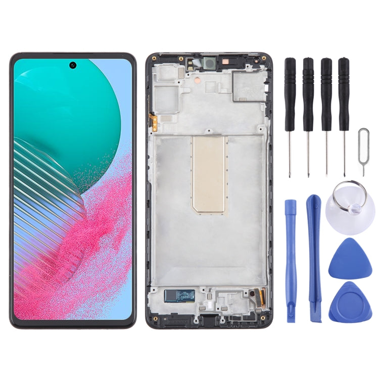 For Samsung Galaxy M54 SM-M546B OLED LCD Screen Digitizer Full Assembly with Frame (Black) - LCD Screen by PMC Jewellery | Online Shopping South Africa | PMC Jewellery | Buy Now Pay Later Mobicred