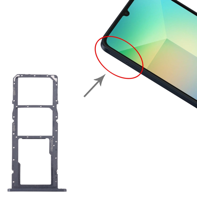For Samsung Galaxy A06 SM-A065F Original SIM Card Tray + SIM Card Tray + Micro SD Card Tray (Black) - free shipping - PMc TechLife - Order now!