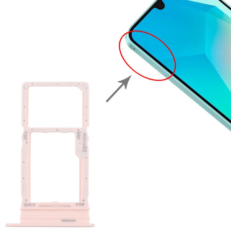 For Samsung Galaxy A16 SM-A165F Original SIM Card Tray + Micro SD Card Tray (Pink) - free shipping - PMc TechLife - Order now!