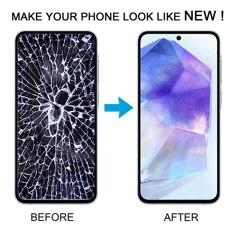 For Samsung Galaxy A55 SM-A556B OLED LCD Screen Digitizer Full Assembly with Frame (Blue) - free shipping - PMc TechLife - Order now!