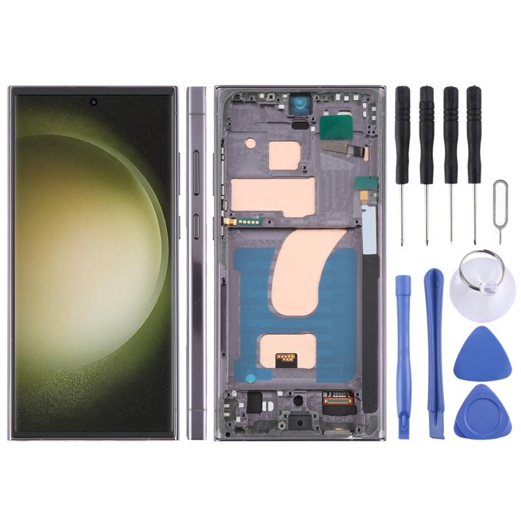 For Samsung Galaxy S23 Ultra SM-S918B 6.72 inch TFT LCD Screen Digitizer Full Assembly with Frame, Not Supporting Fingerprint Identification (Black) - free shipping - PMC TechLife - Order now!