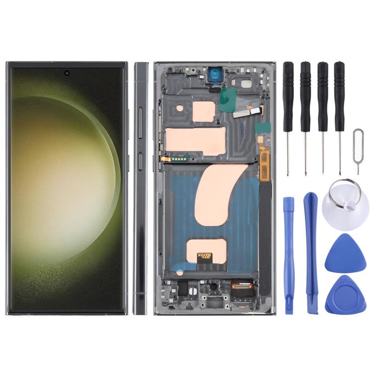 For Samsung Galaxy S23 Ultra SM-S918B 6.72 inch TFT LCD Screen Digitizer Full Assembly with Frame, Not Supporting Fingerprint Identification (Green) - free shipping - PMC TechLife - Order now!