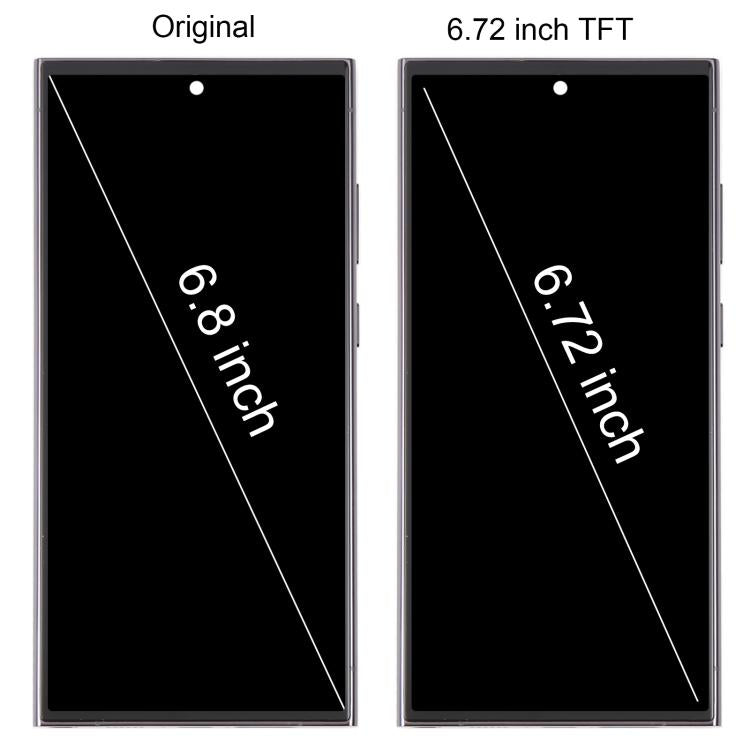 For Samsung Galaxy S23 Ultra SM-S918B 6.72 inch TFT LCD Screen Digitizer Full Assembly with Frame, Not Supporting Fingerprint Identification (Black) - free shipping - PMC TechLife - Order now!
