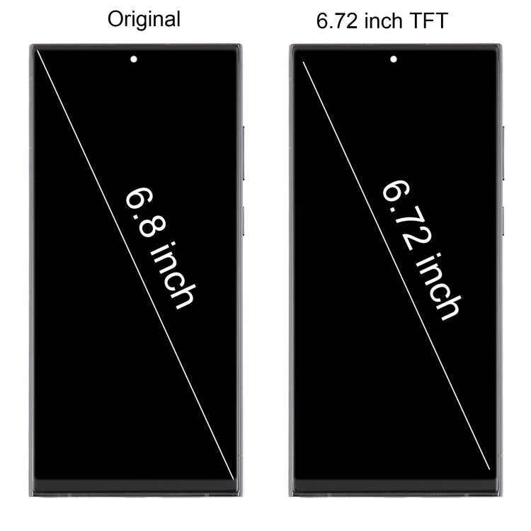 For Samsung Galaxy S22 Ultra SM-S908B 6.72 inch TFT LCD Screen Digitizer Full Assembly with Frame, Not Supporting Fingerprint Identification (Grey) - free shipping - PMC TechLife - Order now!