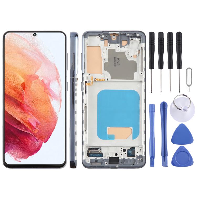 For Samsung Galaxy S21 5G SM-G991B 6.12 inch TFT LCD Screen Digitizer Full Assembly with Frame, Not Supporting Fingerprint Identification (Black) - free shipping - PMC TechLife - Order now!