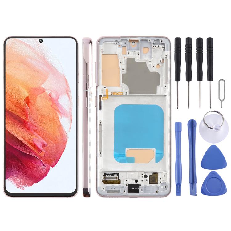 For Samsung Galaxy S21 5G SM-G991B 6.12 inch TFT LCD Screen Digitizer Full Assembly with Frame, Not Supporting Fingerprint Identification (Gold) - free shipping - PMC TechLife - Order now!