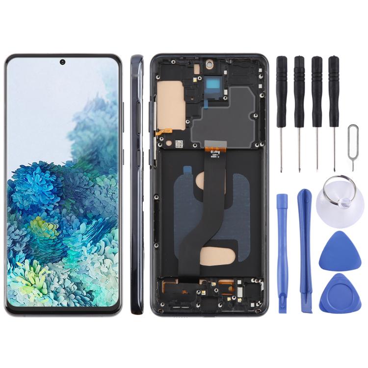 For Samsung Galaxy S20+ SM-G985F 6.58 inch TFT LCD Screen Digitizer Full Assembly with Frame, Not Supporting Fingerprint Identification (Black) - free shipping - PMC TechLife - Order now!