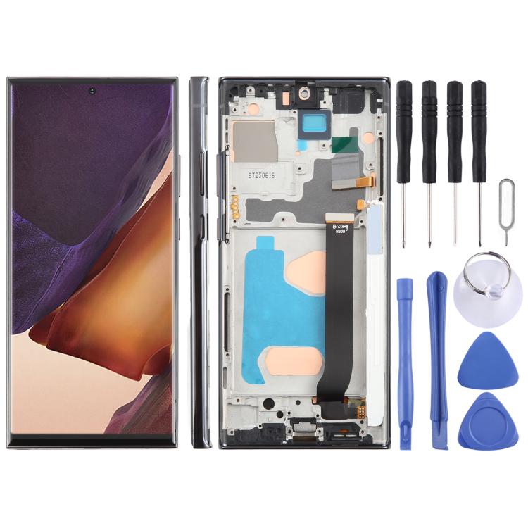 For Samsung Galaxy Note20 Ultra SM-N986B 6.72 inch TFT LCD Screen Digitizer Full Assembly with Frame, Not Supporting Fingerprint Identification (Black) - free shipping - PMC TechLife - Order now!