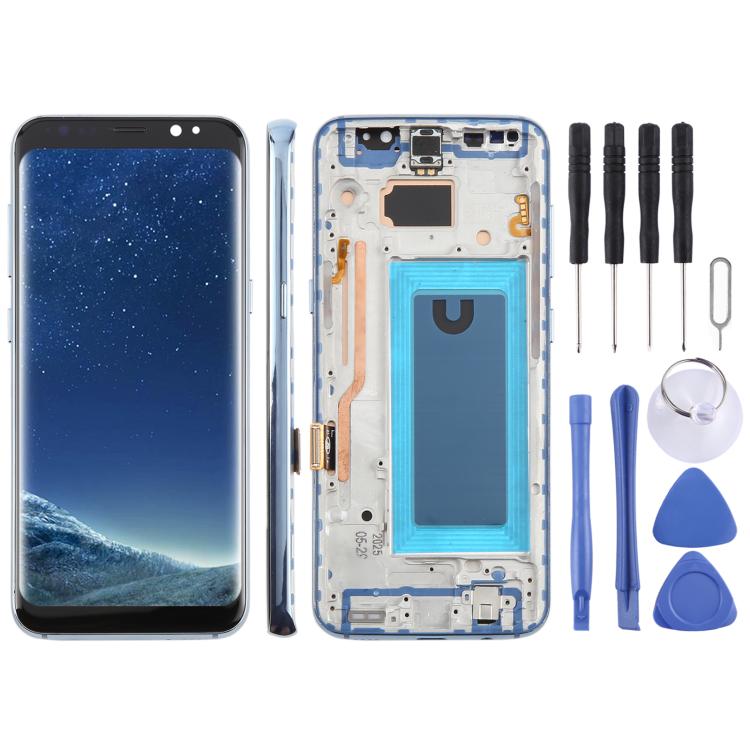 For Samsung Galaxy S8 SM-G950F 5.7 inch TFT LCD Screen Digitizer Full Assembly with Frame (Blue) - free shipping - PMC TechLife - Order now!