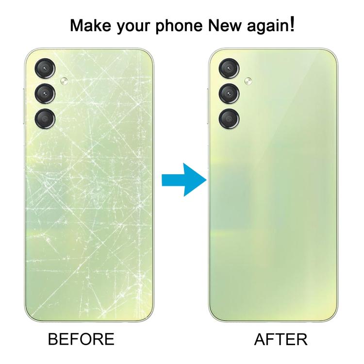 For Samsung Galaxy A24 SM-A245 Back Cover with Camera Lens Cover(Silver) - free shipping - PMC TechLife - Order now!