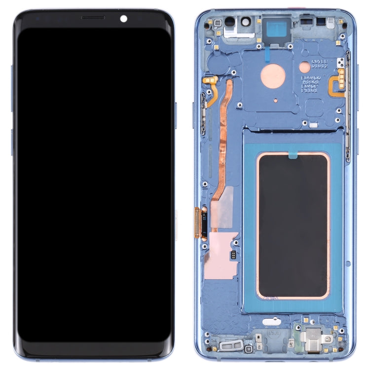 Original Super AMOLED LCD Screen for Galaxy S9 / G960F / DS / G960U / G960W / G9600 Digitizer Full Assembly with Frame (Blue) - free shipping - PMc TechLife - Order now!
