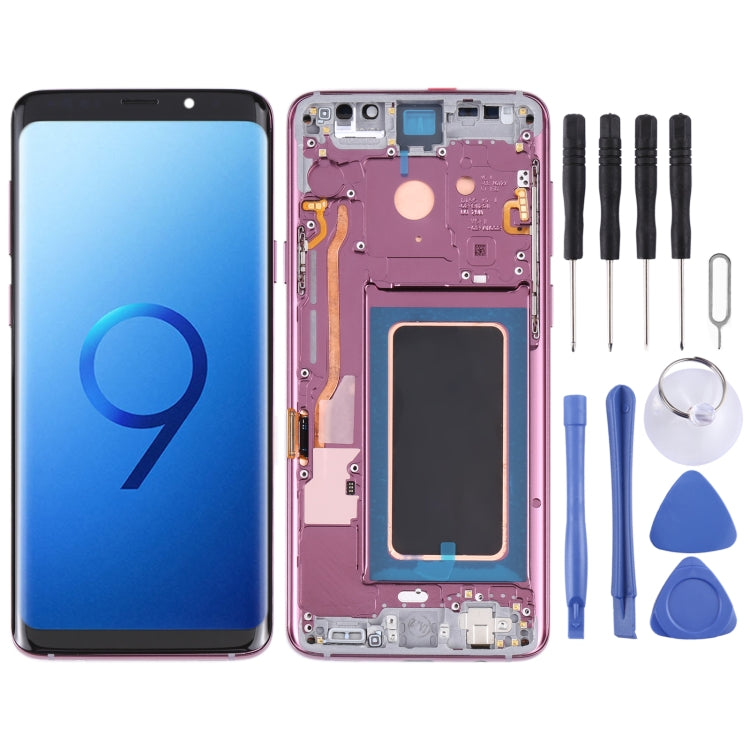 Original Super AMOLED LCD Screen for Galaxy S9 / G960F / DS / G960U / G960W / G9600 Digitizer Full Assembly with Frame (Purple) - free shipping - PMc TechLife - Order now!