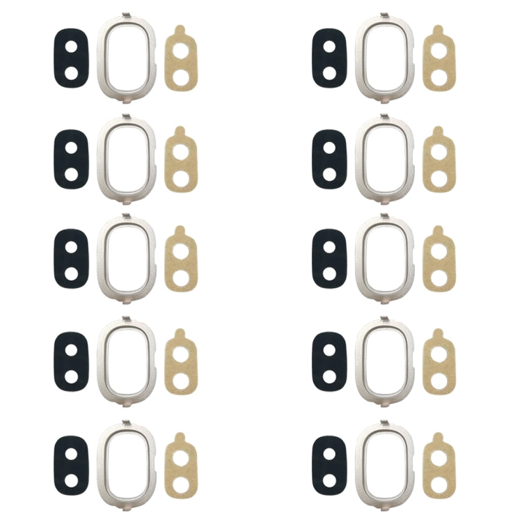 For Galaxy J4, J400F/DS, J400G/DS 10pcs Back Camera Bezel with Lens Cover & Adhesive (Gold) - free shipping - PMc TechLife - Order now!