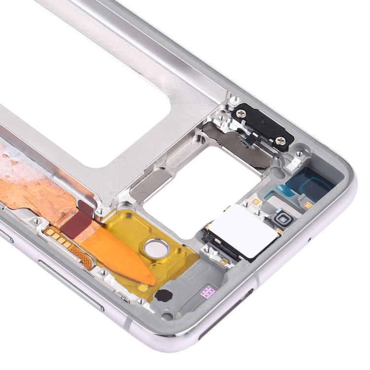For Samsung Galaxy S10e SM-G970F/DS, SM-G970U, SM-G970W  Middle Frame Bezel Plate with Side Keys (White) - free shipping - PMc TechLife - Order now!