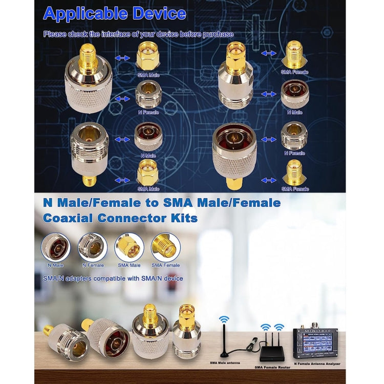 4 in 1 SMA To N RF Coaxial Connector Adapter - Cable & Adapter by PMC Jewellery | Online Shopping South Africa | PMC Jewellery