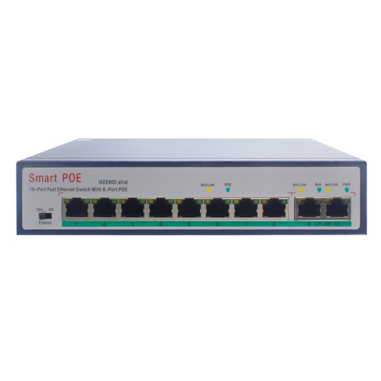 ESCAM POE 8+2 10-Port Fast Ethernet Switch 8-Port POE 10/100M 120W Network Switch, Transmission Distance: 150m(Blue) - Switch by ESCAM | Online Shopping South Africa | PMC Jewellery | Buy Now Pay Later Mobicred