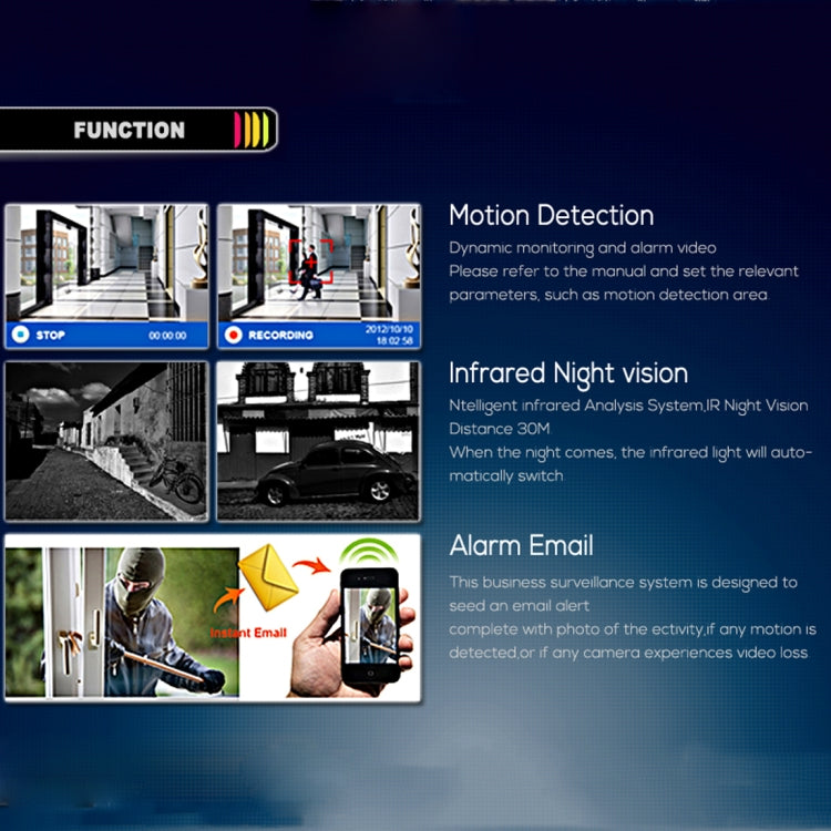 A4B5 4 Channel 720P 1.0 Mega Pixel 4 x Bullet AHD Cameras AHD DVR Kit, Support Night Vision / Motion Detection, IR Distance: 20m(Black) - Video Recorder Kit by PMc TechLife | Online Shopping South Africa | PMc TechLife | Buy Now Pay Later Mobicred
