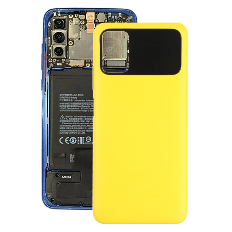 Original Battery Back Cover for Xiaomi Poco M3 M2010J19CG(Yellow) - Back Cover by PMC Jewellery | Online Shopping South Africa | PMC Jewellery | Buy Now Pay Later Mobicred
