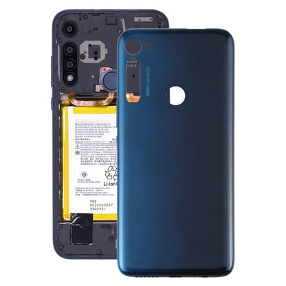 Original Battery Back Cover for Motorola Moto One Fusion Plus PAKF0002IN (Blue) - Back Cover by PMC Jewellery | Online Shopping South Africa | PMC Jewellery | Buy Now Pay Later Mobicred