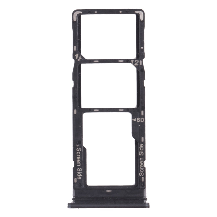 For Tecno Pouvoir 4 Pro / Pouvoir 4 LC7 SIM Card Tray + SIM Card Tray + Micro SD Card Tray (Black) - Card Tray by PMc TechLife | Online Shopping South Africa | PMc TechLife | Buy Now Pay Later Mobicred