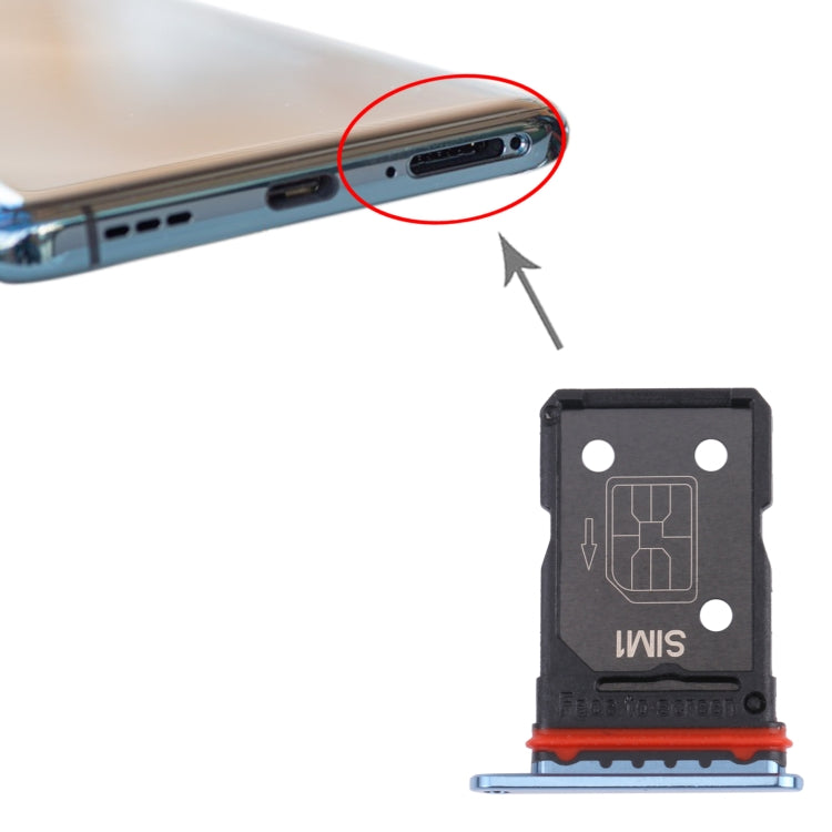 For OPPO Find X3 PEDM00 / Find X3 Pro SIM Card Tray + SIM Card Tray(Blue) - Card Socket by PMc TechLife | Online Shopping South Africa | PMc TechLife | Buy Now Pay Later Mobicred