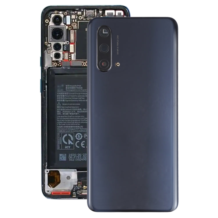 For OnePlus Nord CE 5G Battery Back Cover with Camera Lens Cover (Black) - Back Cover by PMC Jewellery | Online Shopping South Africa | PMC Jewellery | Buy Now Pay Later Mobicred