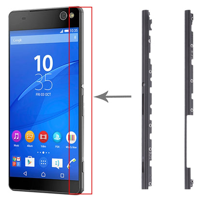 1 Pair Side Part Sidebar For Sony Xperia C5 Ultra (Black) - Frame Bezel Plate by PMC Jewellery | Online Shopping South Africa | PMC Jewellery | Buy Now Pay Later Mobicred