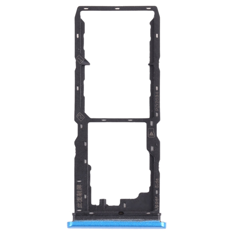 For vivo Y20G / Y20s (G) SIM Card Tray + SIM Card Tray + Micro SD Card Tray (Blue) - Card Tray by PMc TechLife | Online Shopping South Africa | PMc TechLife | Buy Now Pay Later Mobicred